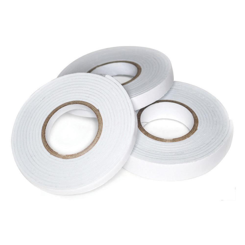 3 Rouleaux de mousse adhsive blanche double face