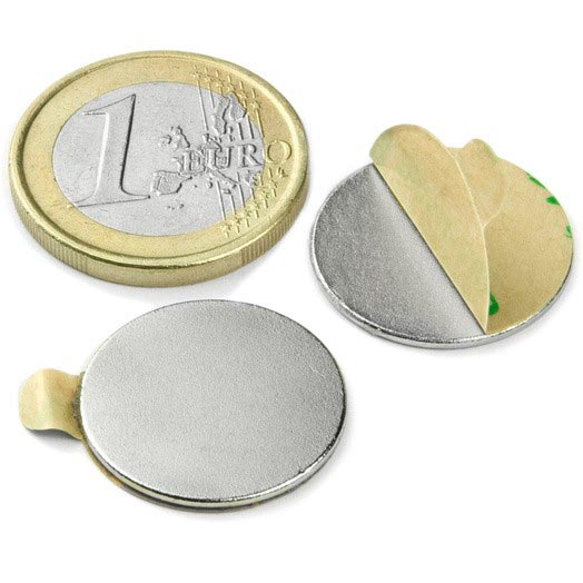 Aimants adhsifs ultra fins - diam 2 cm