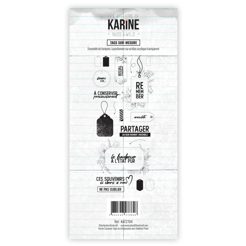 Tampons clear - Tags sur mesure
