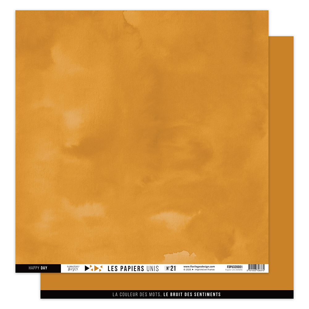 Papier uni N21 Ambre