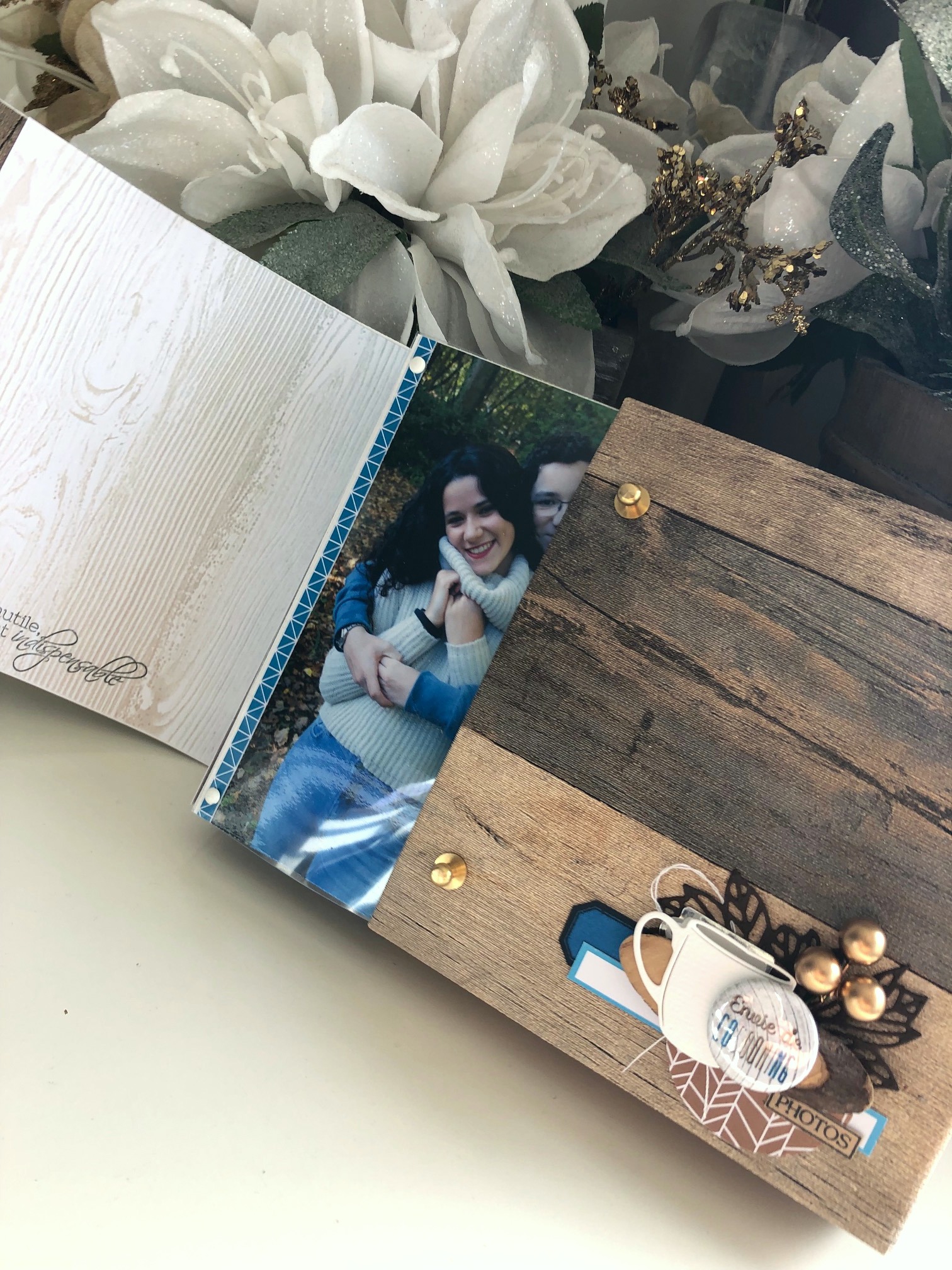 Pice de toile vinylique imitation Bois (pour coffret album Envie de Cocooning)