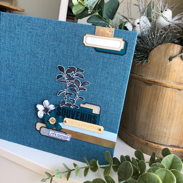 Toiles de reliure bleu (effet lin)