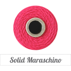 Ficelle coton rouge - uni