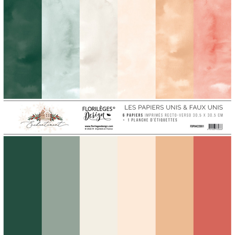 FLORILEGES - Kit papiers unis ENCHANTEMENT