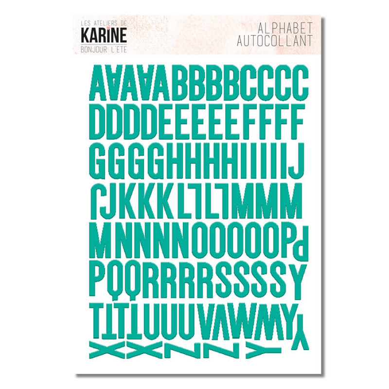 LES ATELIERS DE KARINE - Autocollants alphabet EMERAUDE