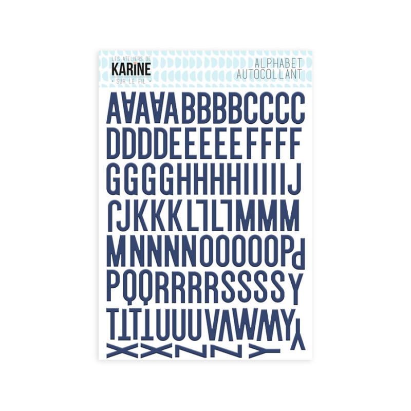 LES ATELIERS DE KARINE - Autocollants alphabet BLEU MARINE