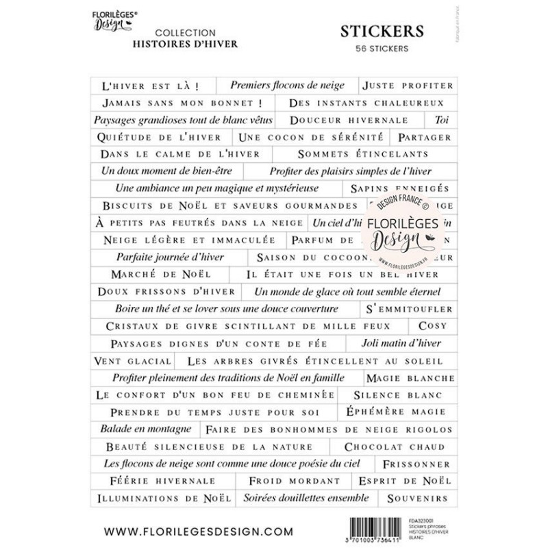 Stickers phrases HISTOIRES D’HIVER