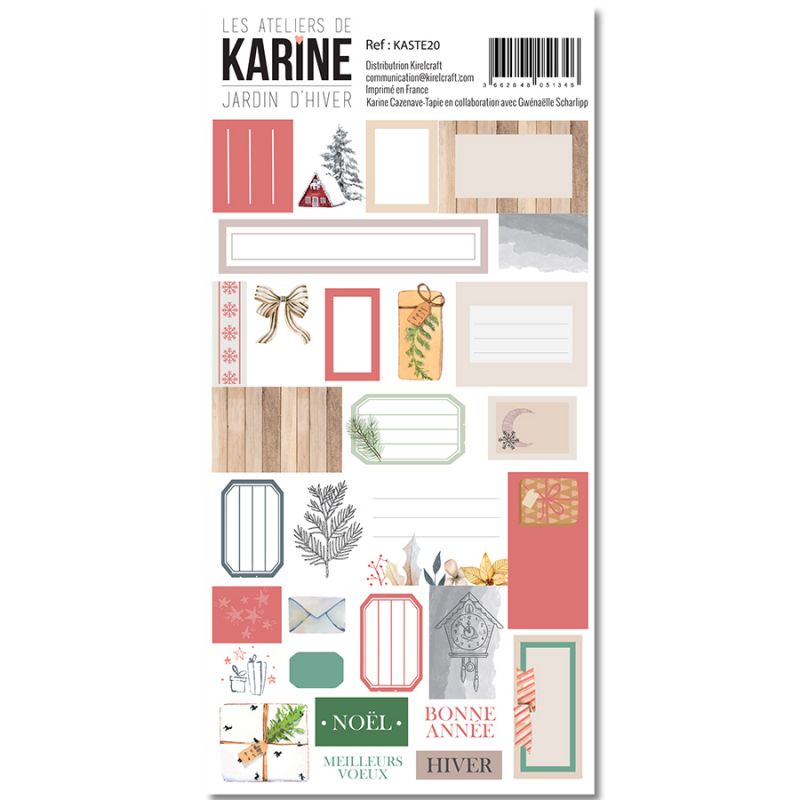 LES ATELIERS DE KARINE - Stickers tiquettes Jardin dhiver