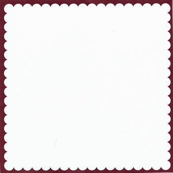 Bazzill Mini Scallop White