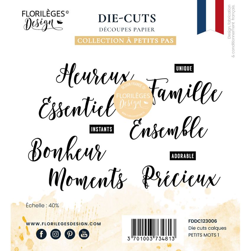 Die cuts calques imprims PETITS MOTS 1