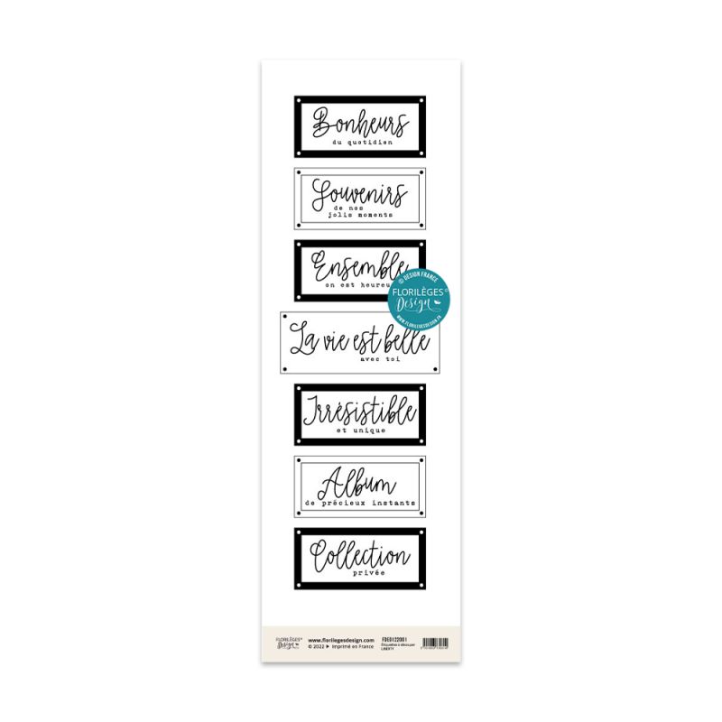 FLORILEGES - Etiquettes  dcouper LIBERTY