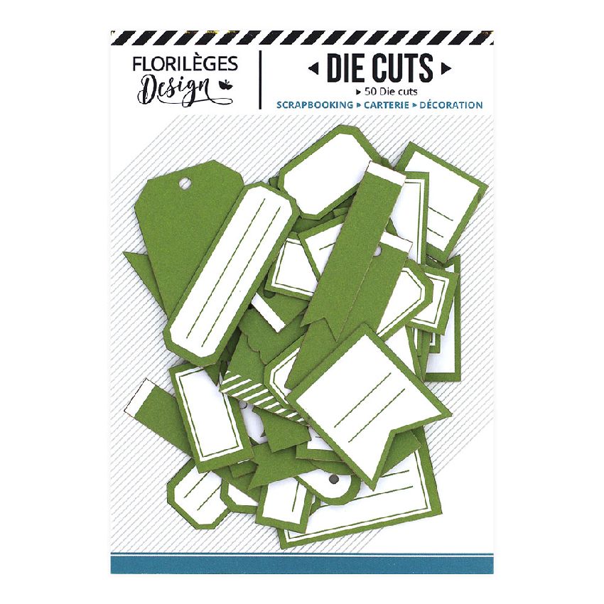 Lot de 50 tiquettes N5 Vert Feuillage