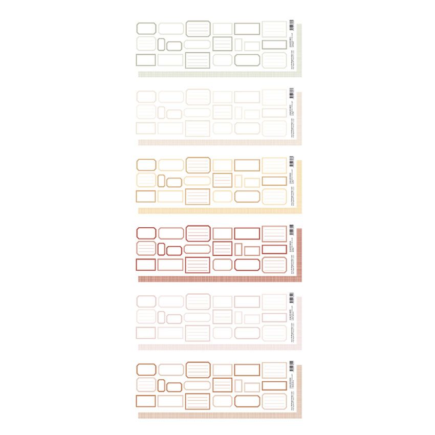 FLORILEGES - Kit tiquettes  dcouper HERBARIUM - 6 couleurs