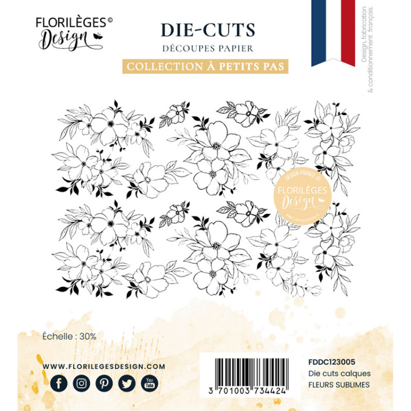 Die cuts calques imprims FLEURS SUBLIMES