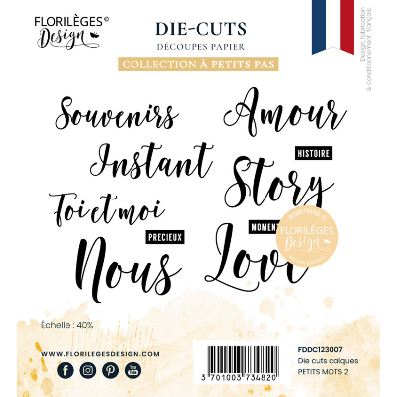 Die cuts calques imprims PETITS MOTS 2