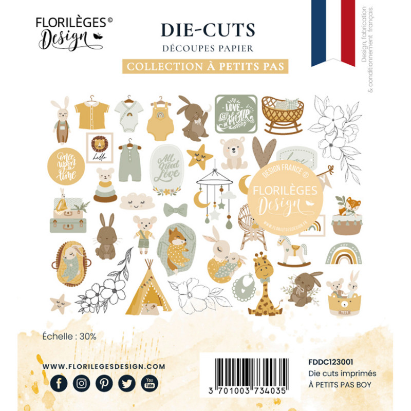 Die cuts imprims A PETITS PAS Boy