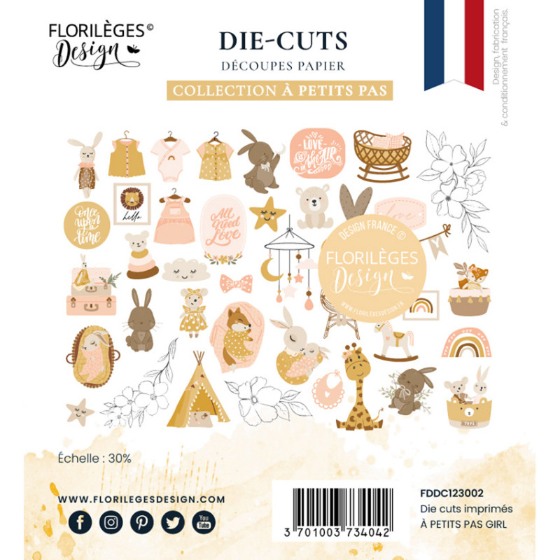 Die cuts imprims A PETITS PAS Girl