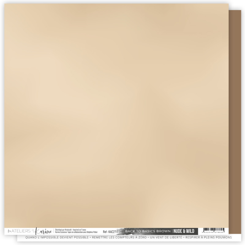 LES ATELIERS DE KARINE - Papier BACK TO BASICS Brown