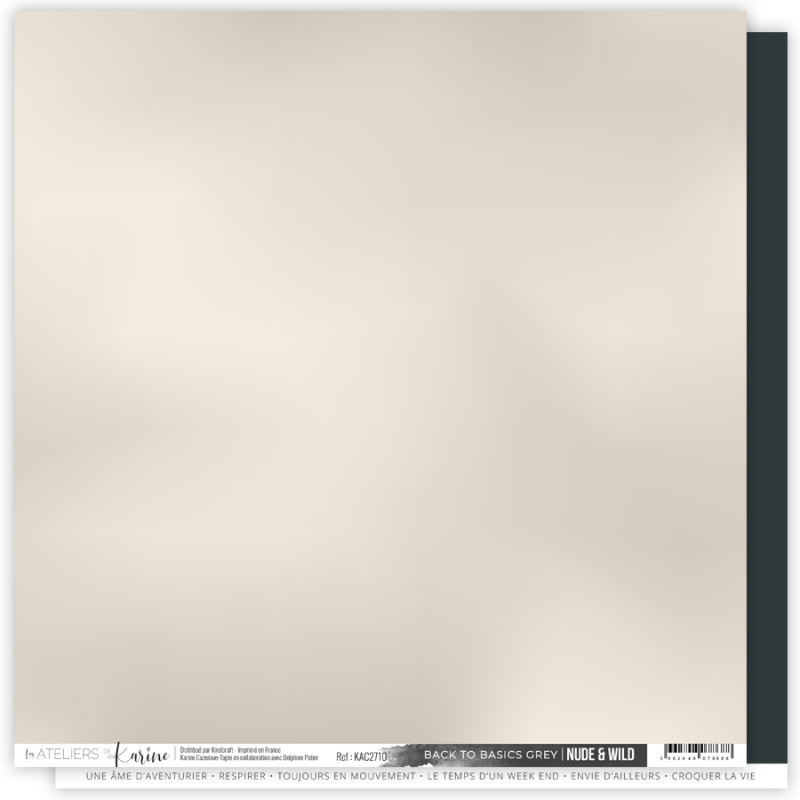 LES ATELIERS DE KARINE - Papier BACK TO BASICS Grey