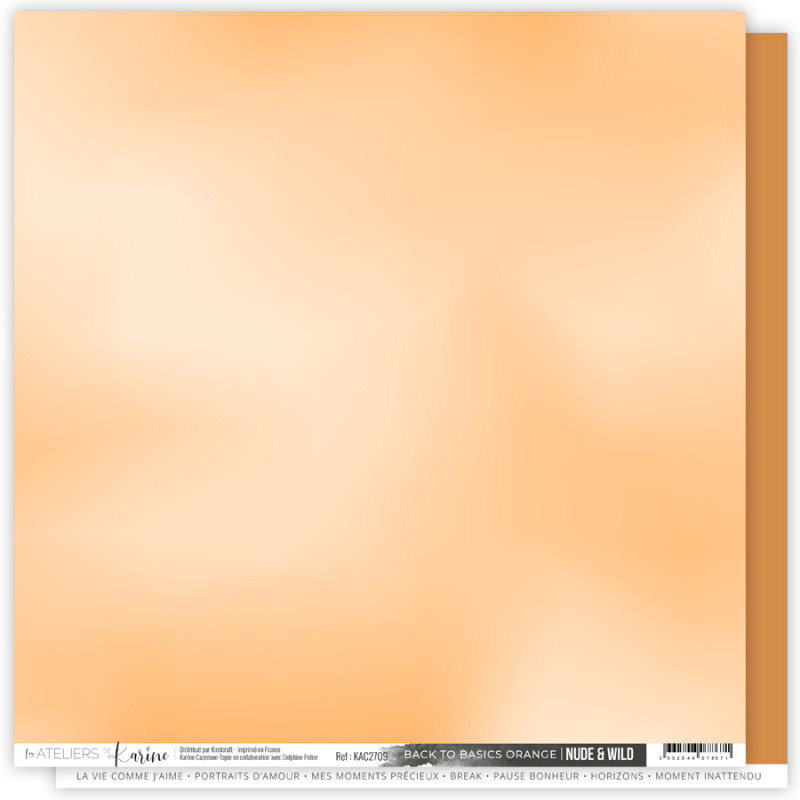 LES ATELIERS DE KARINE - Papier BACK TO BASICS Orange