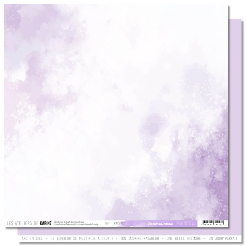 LES ATELIERS DE KARINE - Papier BACK TO BASICS Violet Rainbow 11