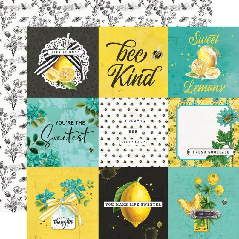 SIMPLE STORIES - Simple vintage Lemon twist 4 x 4 elements