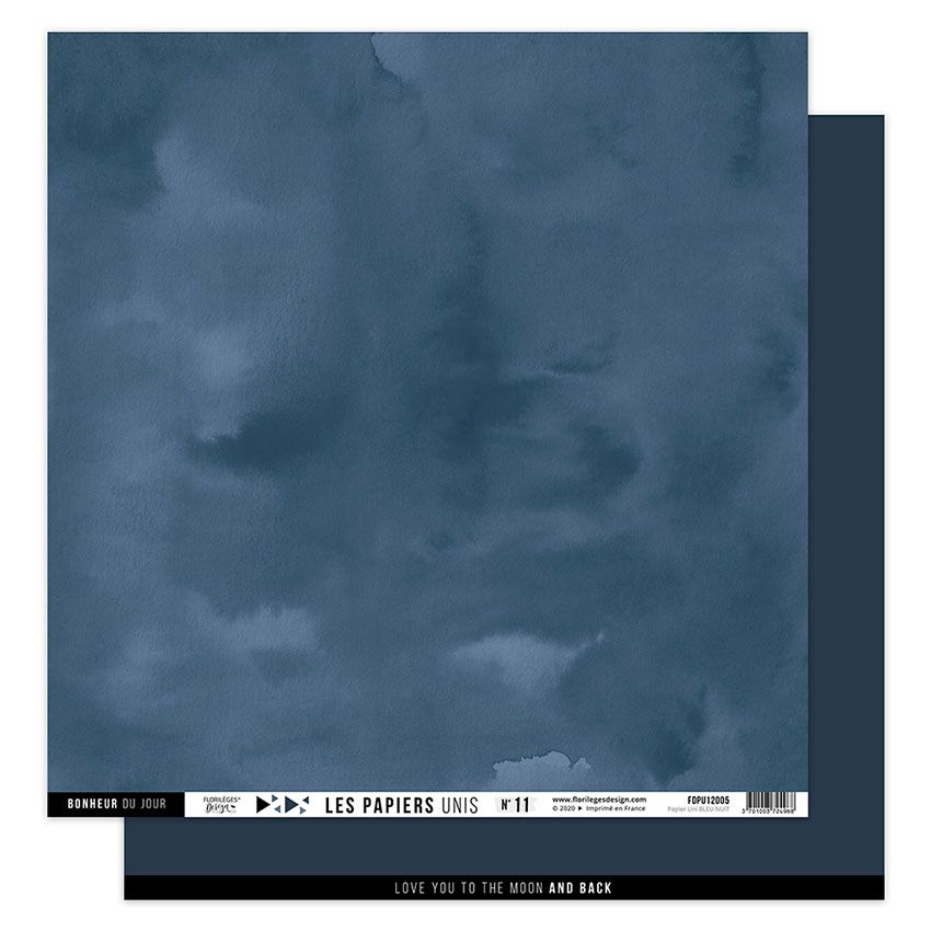 Papier uni N11 Bleu Nuit