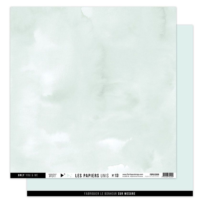 Papier uni N13 Vert deau