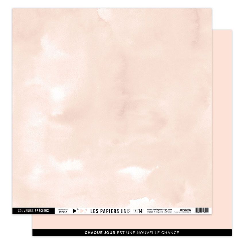 Papier uni N14 Rose Pche