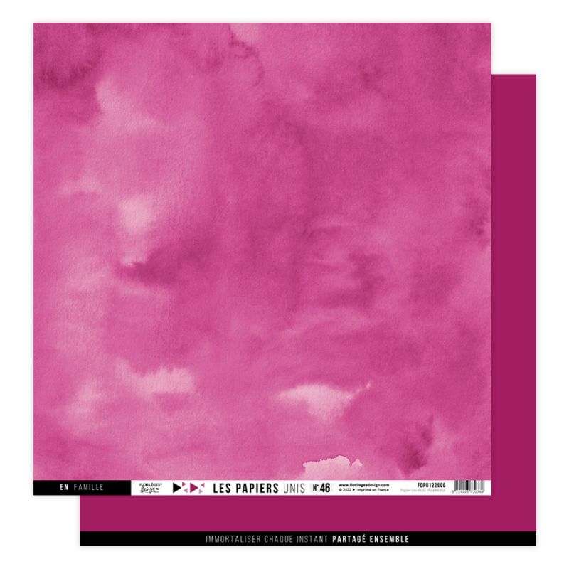 Papier uni N46 Rose framboise