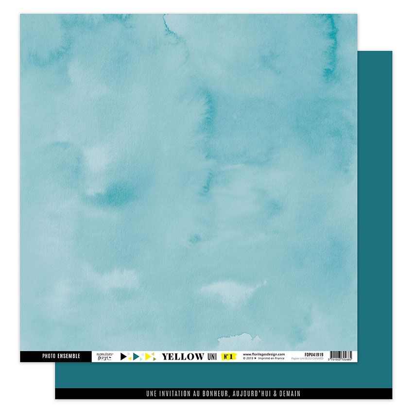 Papier uni N1 Bleu Canard