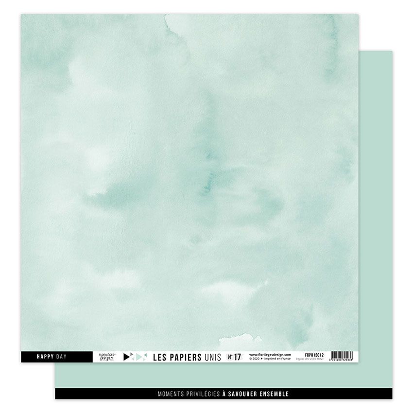 Papier uni N17 Vert Mint