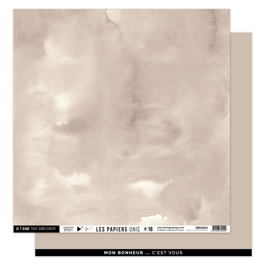Papier uni N18 Beige Angora