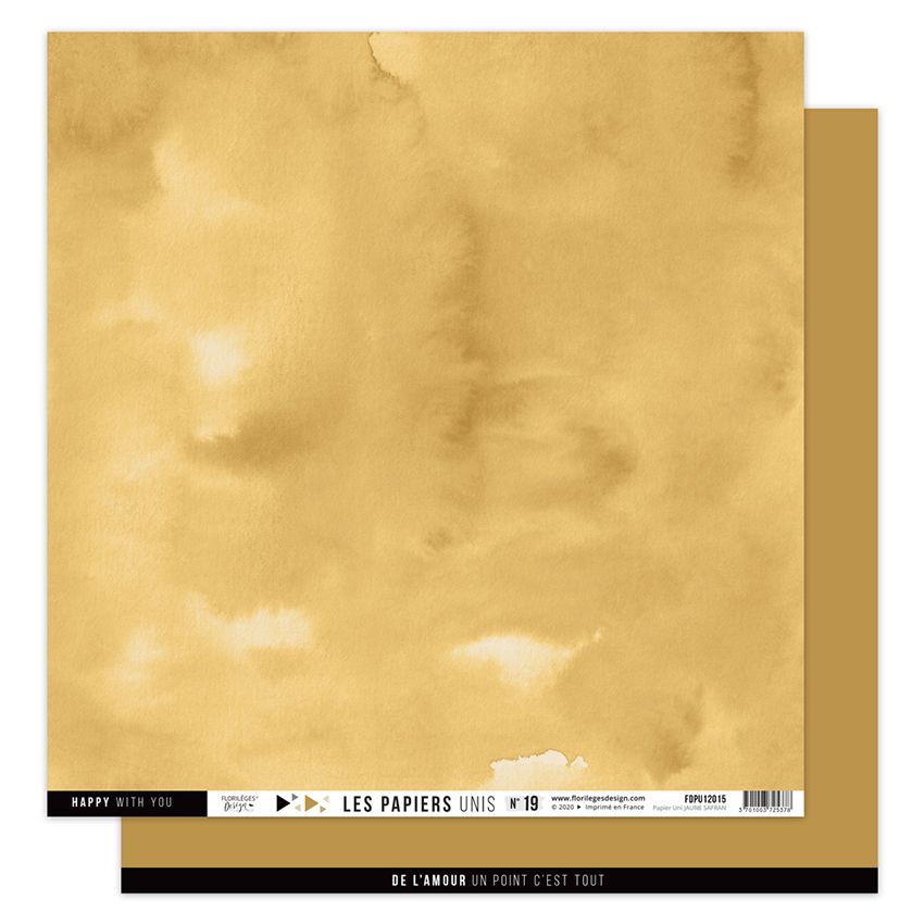 Papier uni N19 Jaune safran