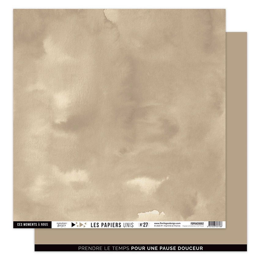 Papier uni N27 Beige Papyrus