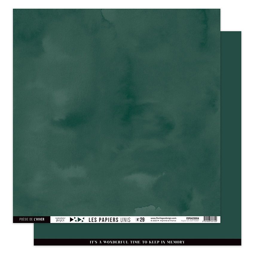 Papier uni N29 Vert Fort