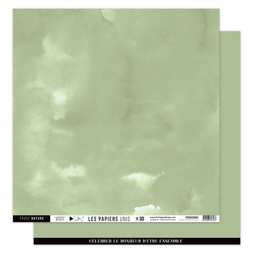 Papier uni N30 Vert Tilleul
