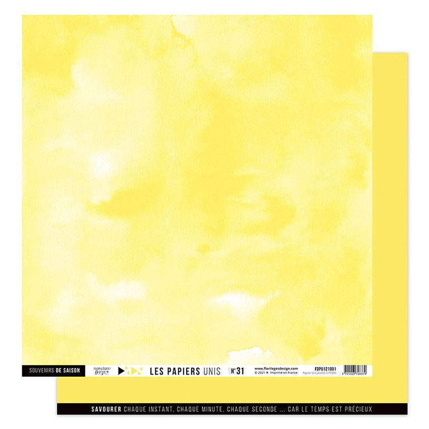 Papier uni N31 Jaune Citron
