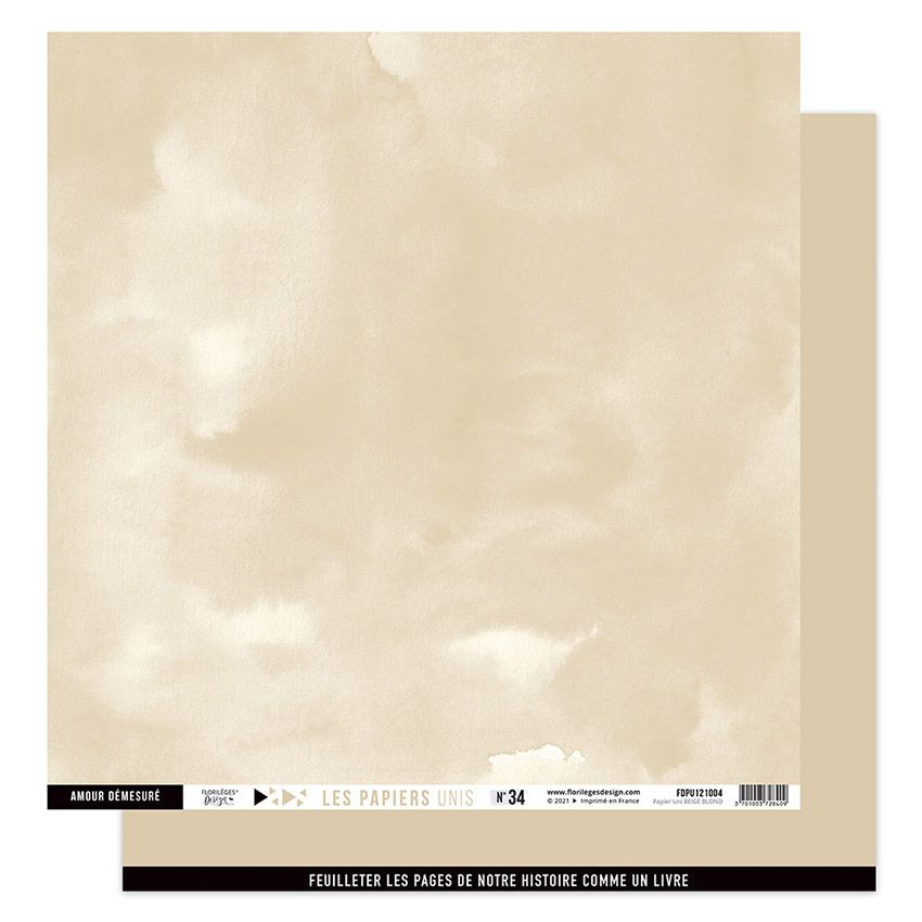 Papier uni N34 Beige blond