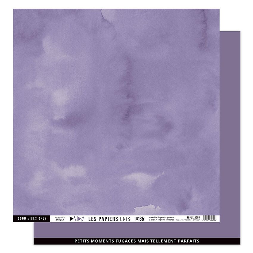 Papier uni N°35 Violet de Giverny