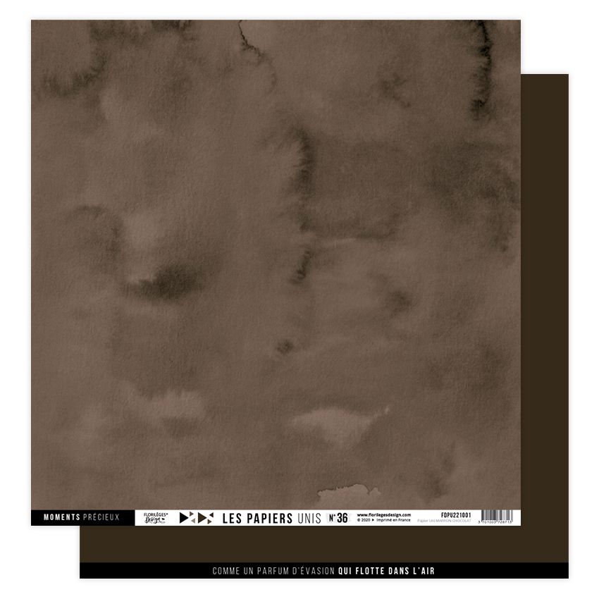 Papier uni N36 Marron chocolat