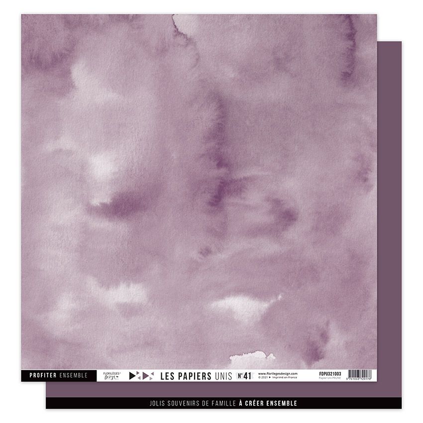 Papier uni N41 Prune