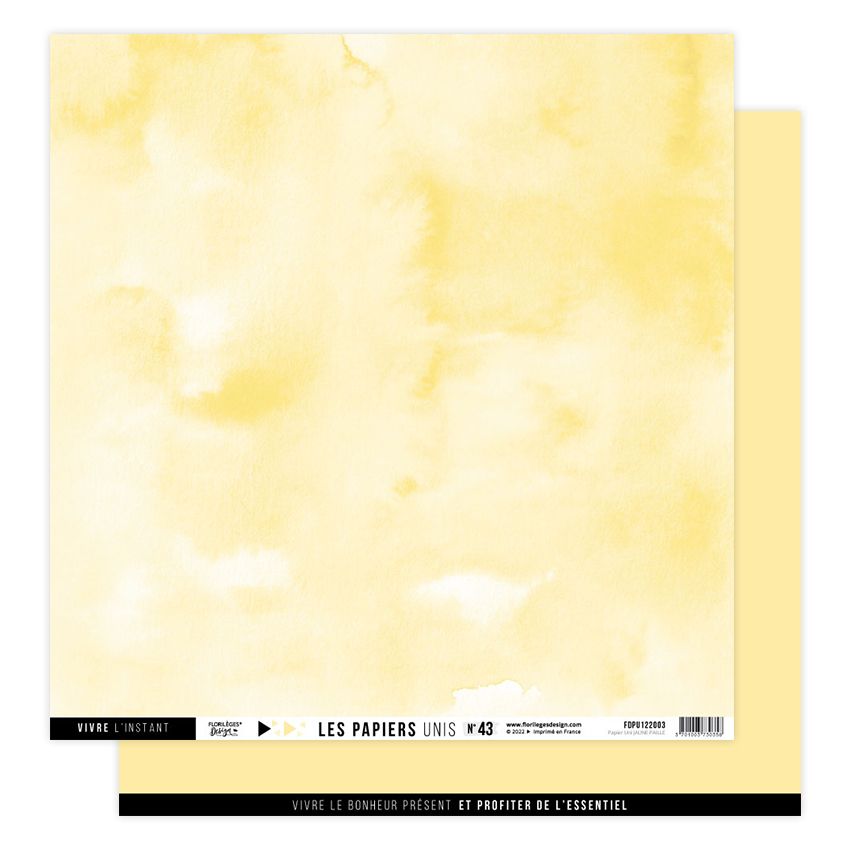Papier uni N43 Jaune Paille