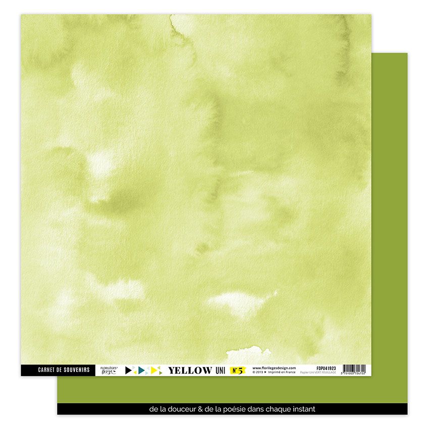 Papier uni N5 Vert feuillage