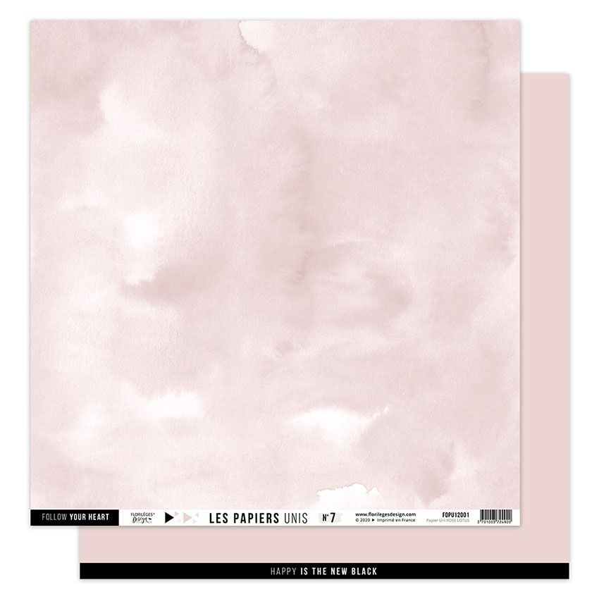 Papier uni N7 Rose Lotus