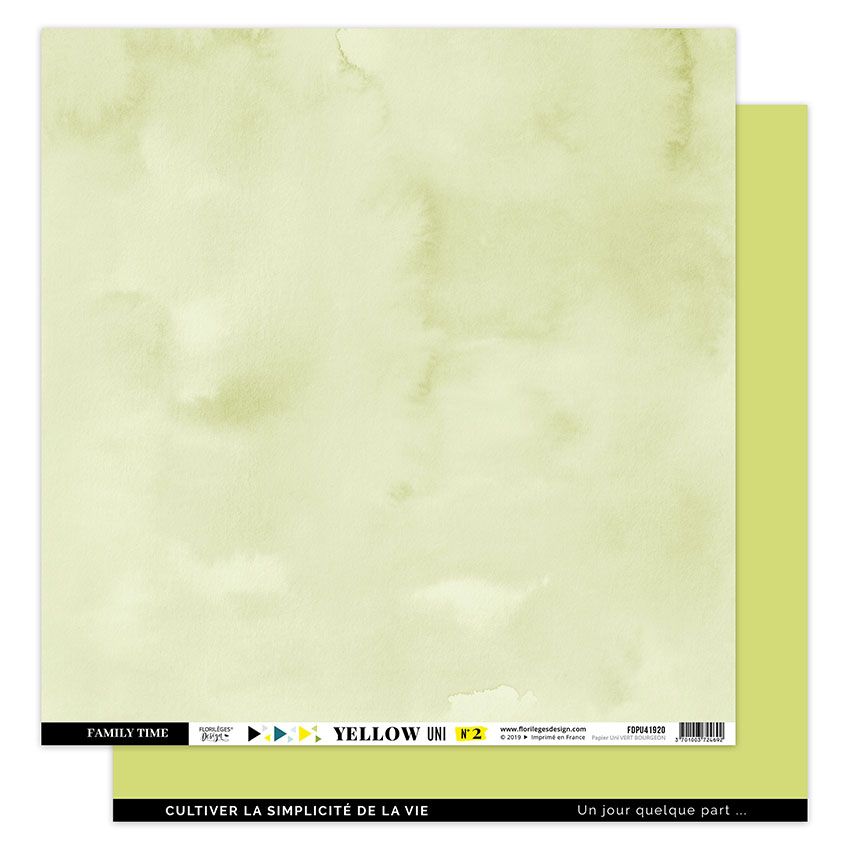 Papier uni N2 Vert Bourgeon