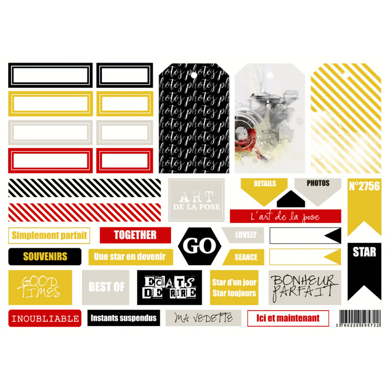 LORELAI DESIGN - STAR Planche dtiquettes A4