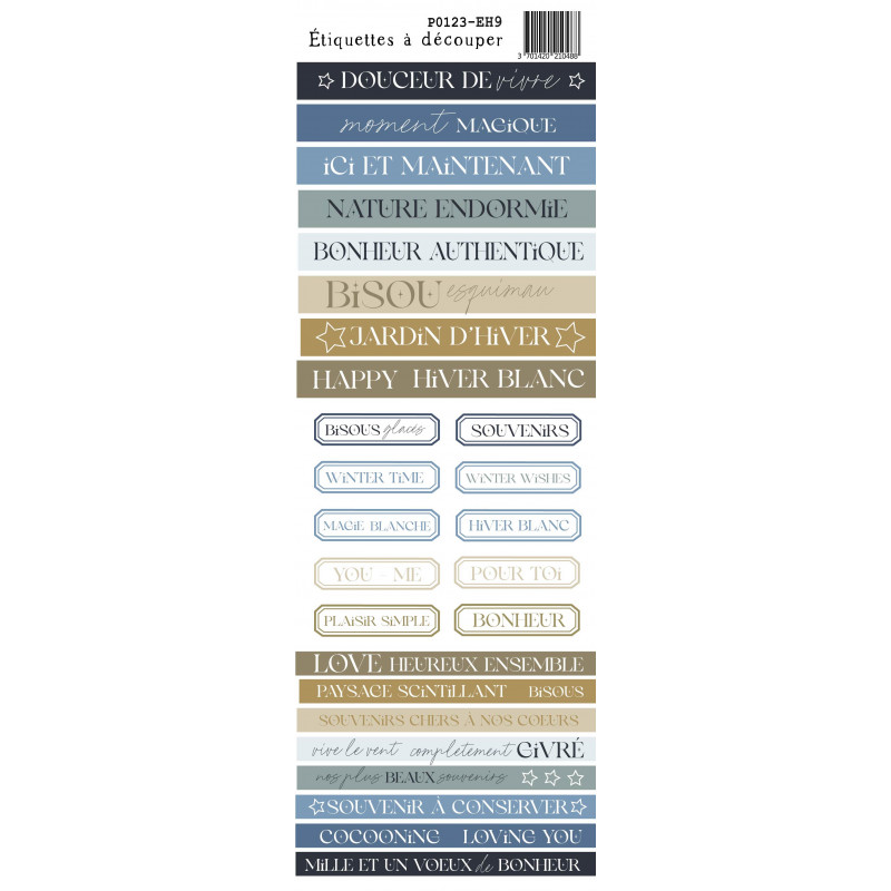 COMPTOIR DU SCRAP - Eclipse Hivernale - Planche dtiquettes mots