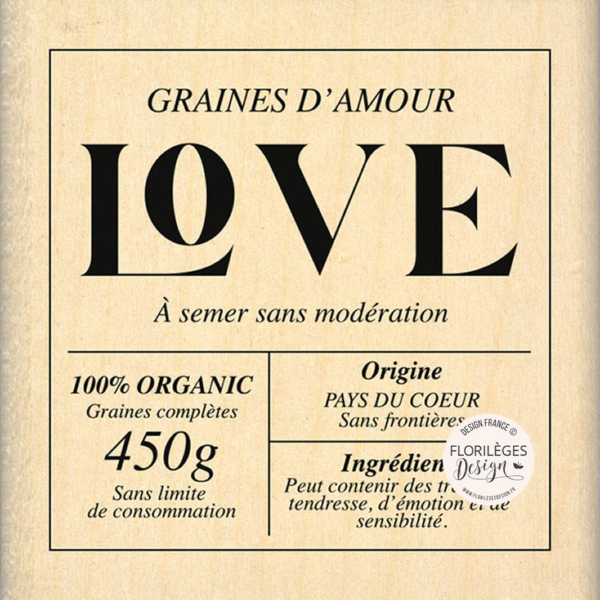 Tampon bois - Graines damour