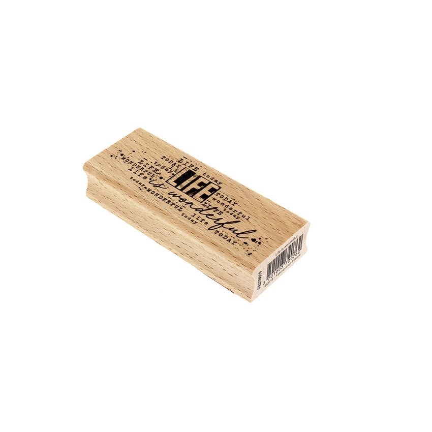 Tampon bois - Life is wonderful Tampon bois - Life is wonderful
